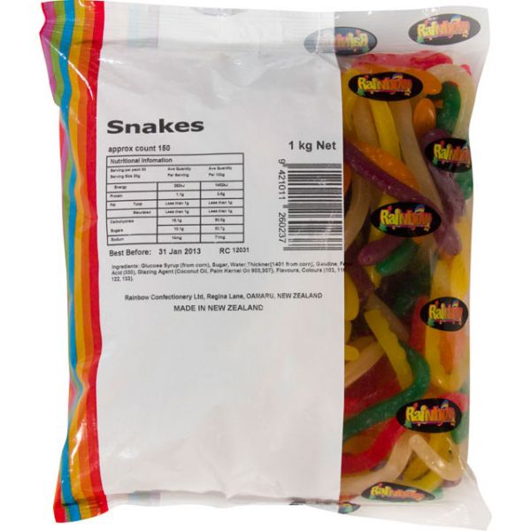 Snakes Gummy Candy lollies