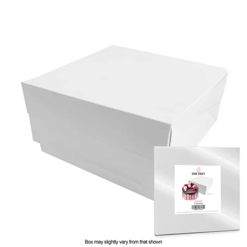 Cake box Plain white 10X10X6 INCH