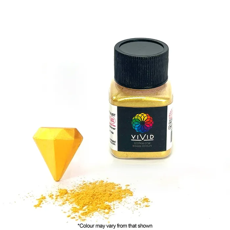 Vivid Super Gold 10g pot Edible Metallic lustre dust