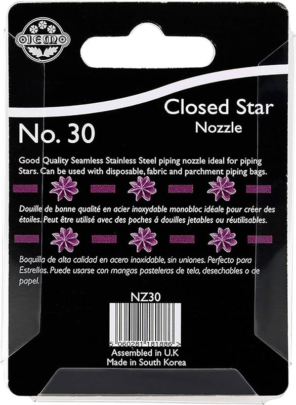 Standard Jem icing nozzle tip 30 Closed Star