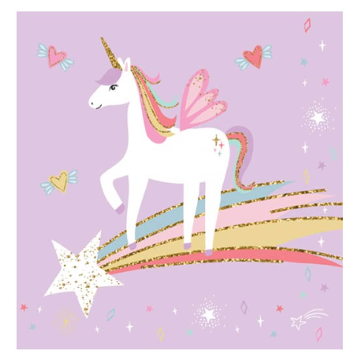 Unicorn party napkins serviettes (20) style no1