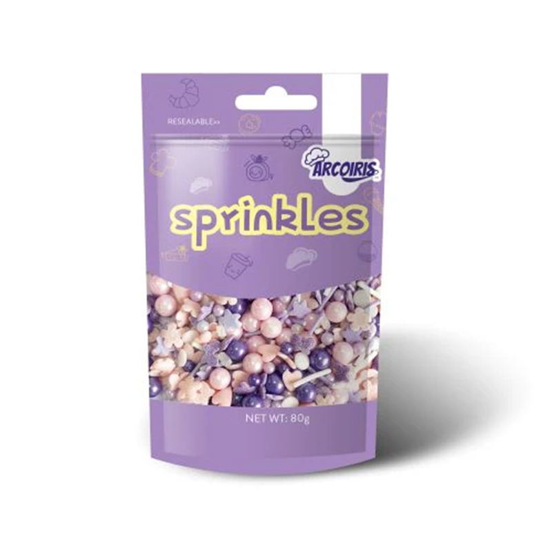 80g sprinkle medley pouch by Arcoiris Violet Butterfly