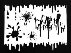 Drips and Splats stencil asstd designs