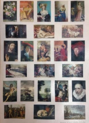 Wafer paper sheet Old Masters art paintings medium