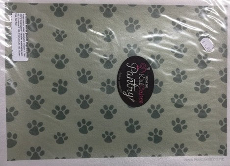 Wafer paper sheet Paw prints BROWN