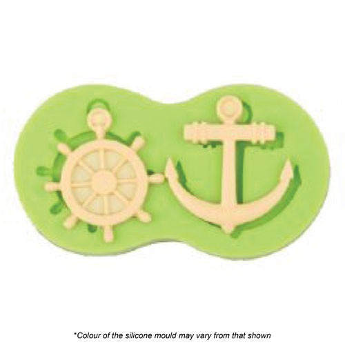 Anchor and Helm nautical silicone mould