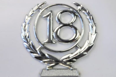 number wreath 18 Silver