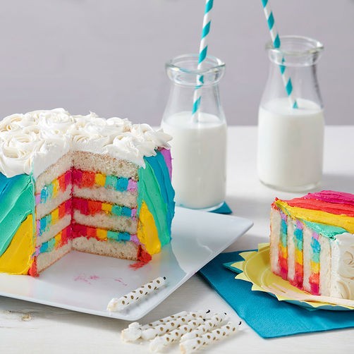 Rainbow Layered Cake - Kids Activity Zone