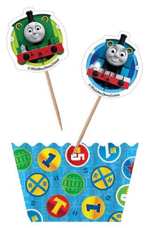 Thomas The Tank Engine Cupcake Paper And Pick Set - Kiwicakes