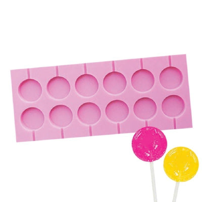 Hard candy or isomalt silicone lollipop mould