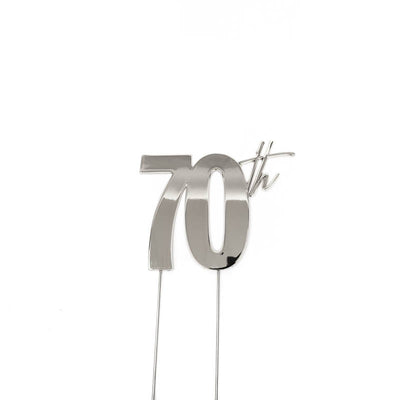 Silver METAL CAKE TOPPER 70TH