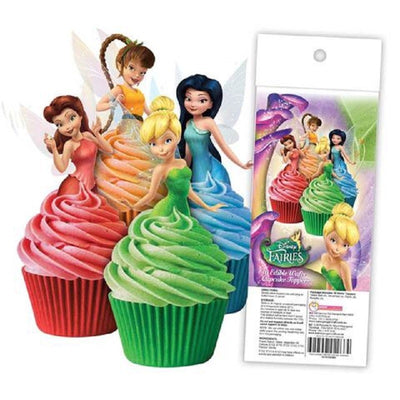 Disney Fairies Tinkerbell pack 16 wafer paper cupcake toppers