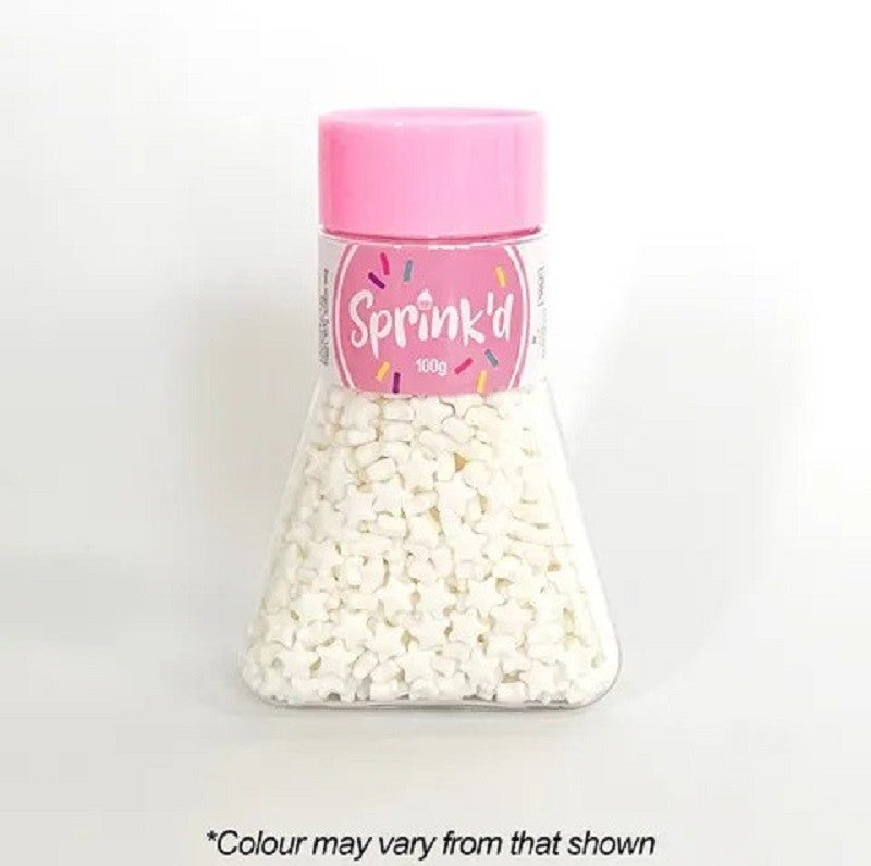 White Stars 7mm sprinkles 100g by sprinkd