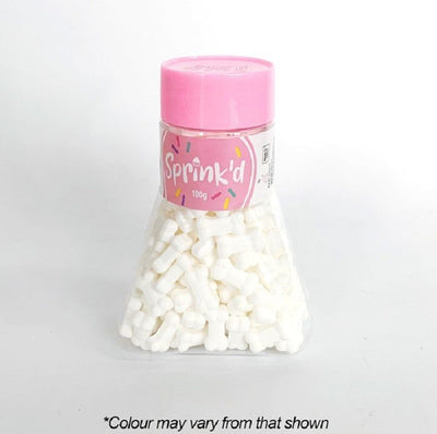 White Dog Bone sprinkles 100g by sprinkd