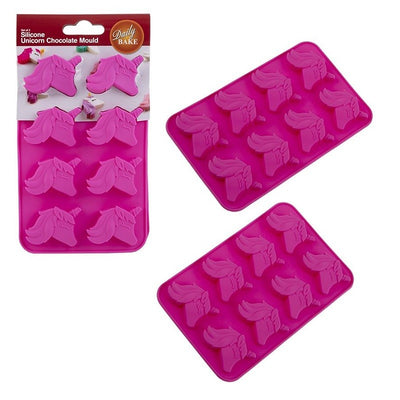 Unicorn 8 CAVITY SILICONE CHOCOLATE MOULD SET OF 2