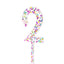 RAINBOW GLITTER NUMBER 2 CAKE TOPPER