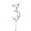 RAINBOW GLITTER NUMBER 3 CAKE TOPPER