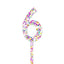 RAINBOW GLITTER NUMBER 6 CAKE TOPPER