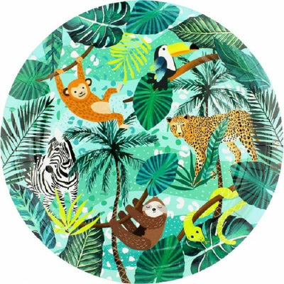 Wild jungle party plates Pack of 8