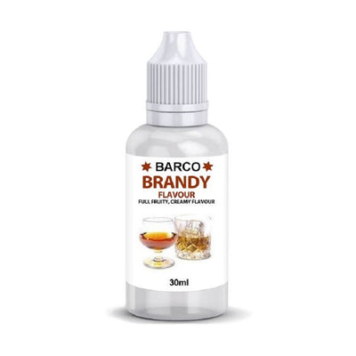 Barco flavouring 30ml Brandy.  Add to cake and brownie batters, buttercream or fondant icing etc to flavour.