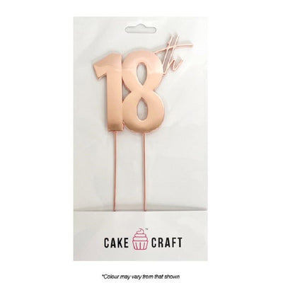 Rose Gold METAL CAKE TOPPER 18TH