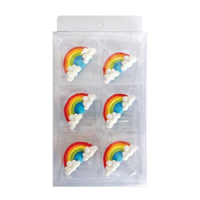 Rainbow SUGAR DECORATIONS 6 PIECE PACK