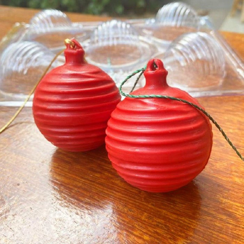 Christmas bauble 3d striped chocolate mould