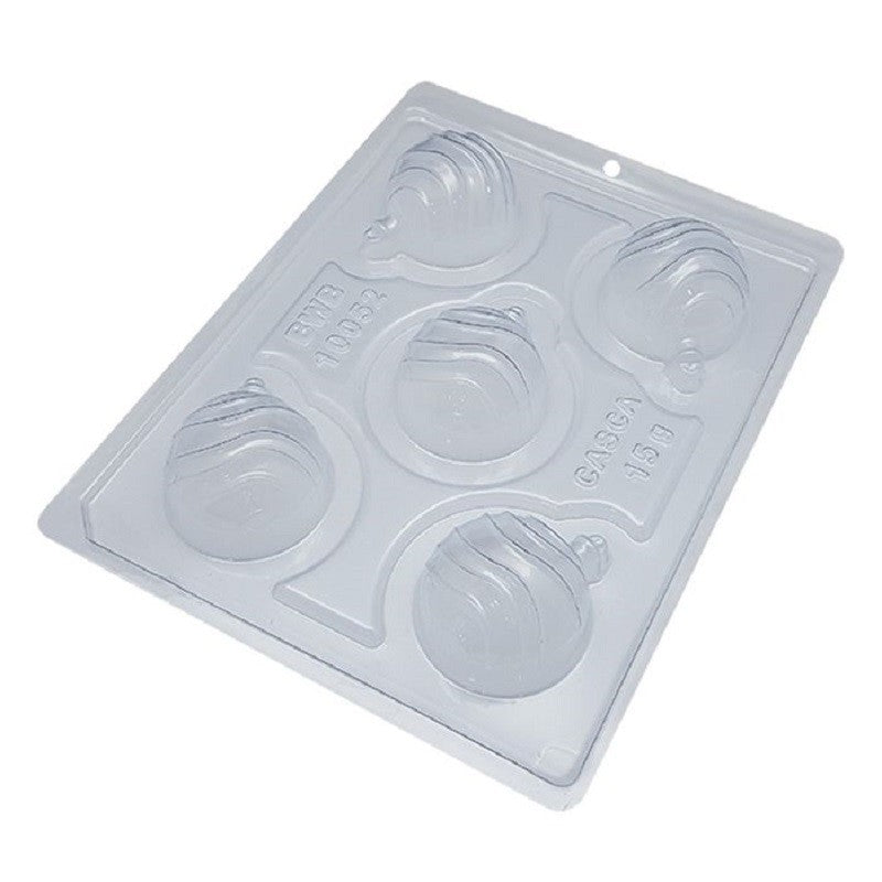 Christmas bauble 3d wave chocolate mould