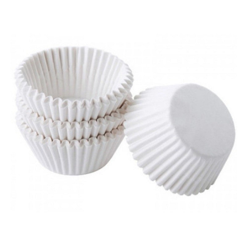 White mini candy truffle cups (100)