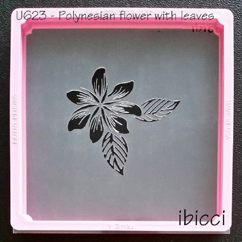 Polynesian flower style 1 stencil by ibicci