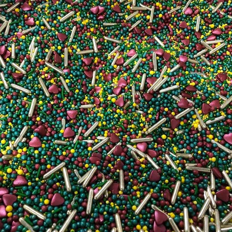 BB 12/23 Sprinkle Medley Under the Mistletoe (Burgundy/Green/Gold) 150g