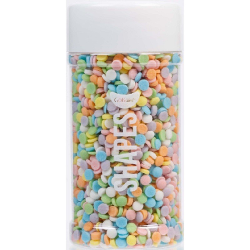 Pastel Rainbow confetti 3mm mini sprinkles by GoBake