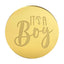 Its a boy ROUND MIRROR TOPPER Gold