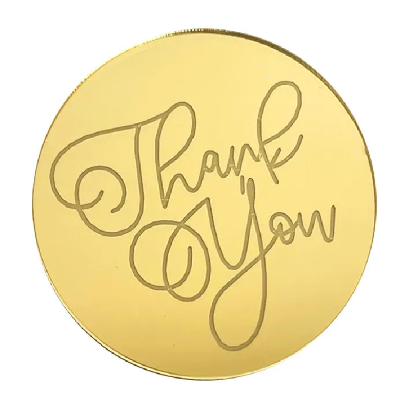 Thank you ROUND MIRROR TOPPER Gold