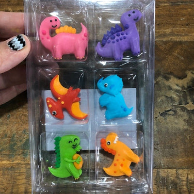 Dinosaur SUGAR DECORATIONS 6 PIECE PACK