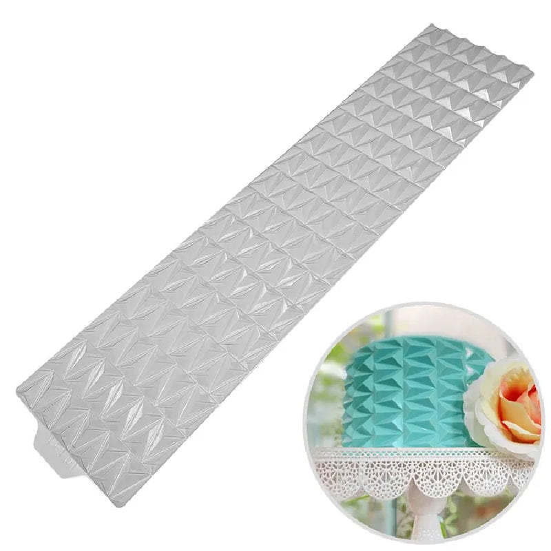 Origami texture cake wrap collar mould Triangular