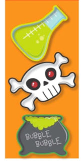 Mad scientist skull cauldron halloween cookie cutter set 3