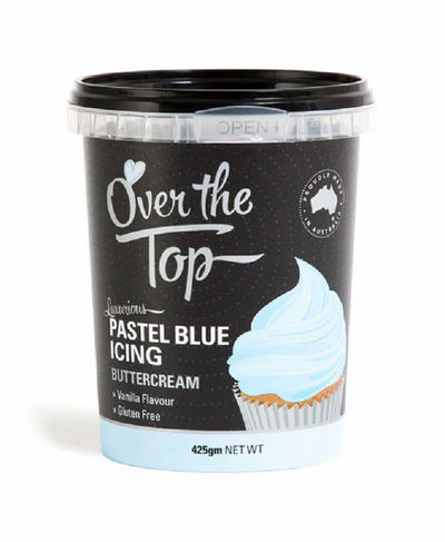 Ready made buttercream 425g by Over the Top Pastel Blue