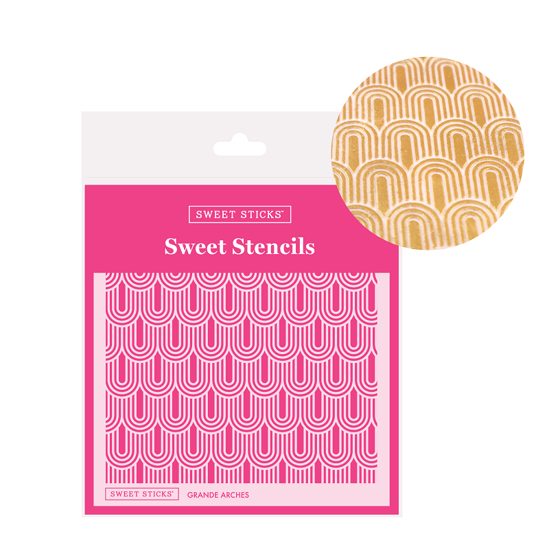 Grande Arches Stencil By Sweet Sticks - Kiwicakes