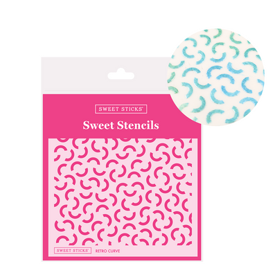 Retro curve Stencil by Sweet Sticks