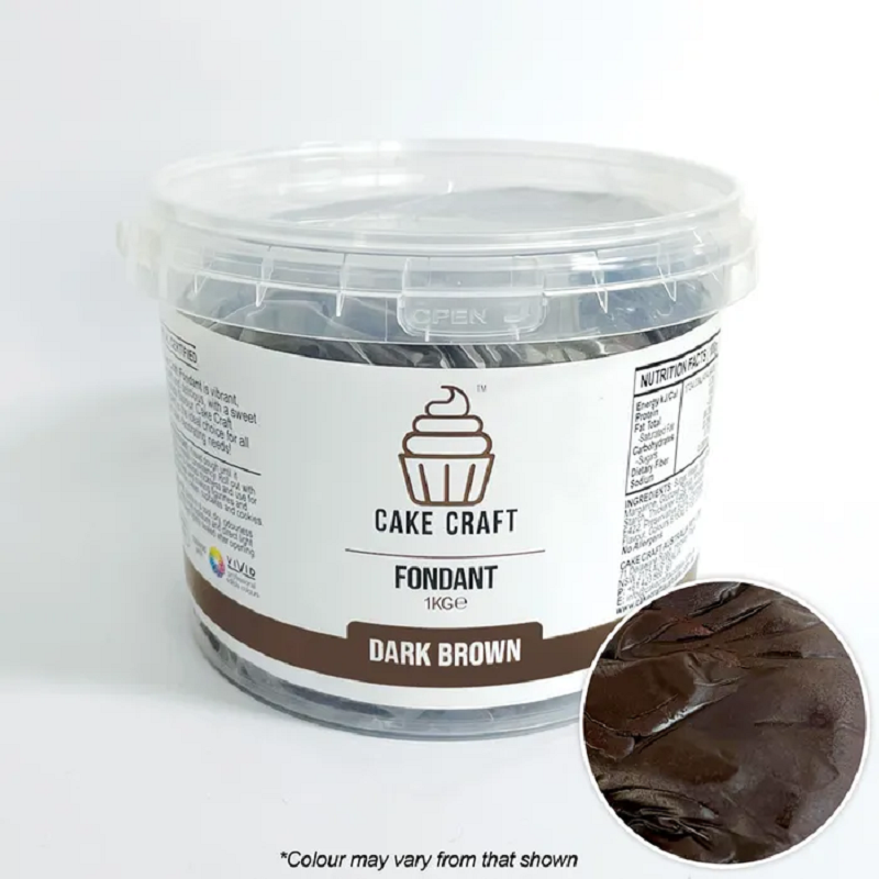 1kg Cake Craft Fondant Dark Brown