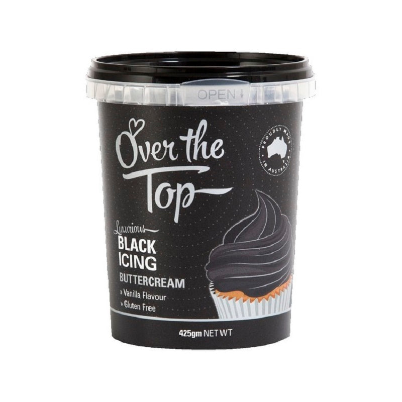 Ready made buttercream 425g by Over the Top Black