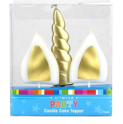 Unicorn horn and ears candle set
