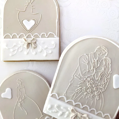 Debosser Wedding set of 3 embosser